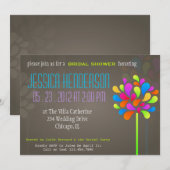 Moderne en vlinderbloemige regenboog — Showuitnodi Kaart (Voorkant / Achterkant)