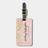 Moderne en vrouwelijke meisjes bagagelabel (Voorkant verticaal)