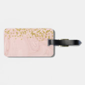 Moderne en vrouwelijke meisjes bagagelabel (Achterkant horizontaal)