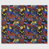 Moderne Energetische Geometrische Afro-Amerikaanse Cadeaupapier (Vlak)