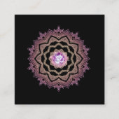 Moderne Energie Healing Lotus Mandala Om Symbool Vierkante Visitekaartje (Voorkant)