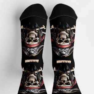 Moderne enge Jolly Roger Sokken