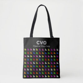 Moderne engelenpatroon aangepaste tekst initials tote bag