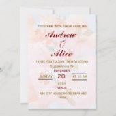 Moderne Engelse Huwelijksuitnodiging Kaart (Voorkant)