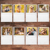 Moderne Enige Foto per Maand en Collage op Hoesje Kalender