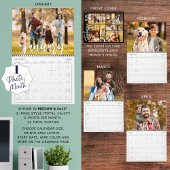 Moderne Enkele Foto en Hoesje Collage Aangepaste k Kalender