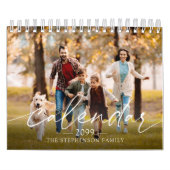 Moderne enkele foto script aangepast kalender (Hoes)