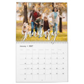 Moderne Enkele Foto Script Aangepast Kalender (Jan 2027)