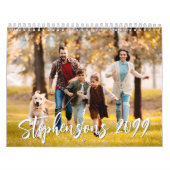 Moderne Enkele Foto Script Aangepast Kalender (Hoes)