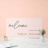 Moderne Entree Frosted Welkom Bruiloft Acryl Bord (Huwelijk)