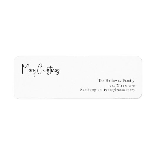 Moderne envelop voor het retouradres voor Kerstmis Etiket (Voorkant)