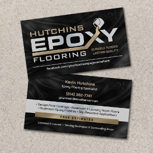 Moderne Epoxy Vloerbedekking en Hars Coating Visitekaartje
