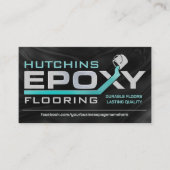 Moderne epoxy vloerbedekking en harscoating visitekaartje (Voorkant)
