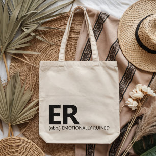 Moderne ER-tas afstudeercadeau voor verpleegster Tote Bag