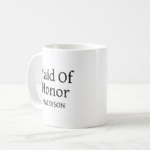 Moderne Eredame Geschenk Beker met Naam Koffiemok (Voorkant links)