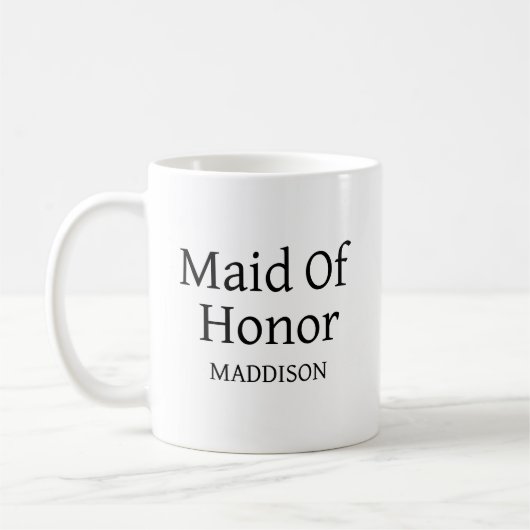 Moderne Eredame Geschenk Beker met Naam Koffiemok (Links)