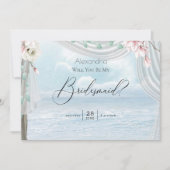 Moderne eslegant Beach Arbor is mijn Bridesmaid Kaart (Voorkant)