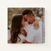 Moderne eslegant Calligrafie 2 Foto Wedding Guest Notitieboek (Achterkant)