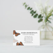 Moderne eslegant chic Butterflies sociale media Visitekaartje (Staand voorkant)