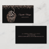 Moderne eslegant cupcake, Sweets, bakkerij Visitekaartje (Voorkant / Achterkant)