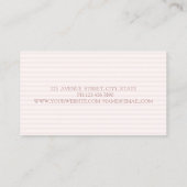 Moderne eslegant Cupcake, Sweets, Striped Visitekaartje (Achterkant)