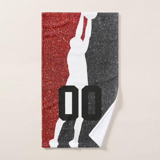 Moderne eslegant Glitter College Basketball Sports Bad Handdoek (Handdoek)