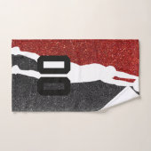 Moderne eslegant Glitter College Basketball Sports Bad Handdoek (Handdoek)