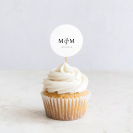 Moderne eslegant monogram bruiloft Envelope Seal Ronde Sticker