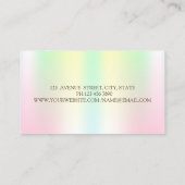 Moderne eslegante cupcake, Sweets, bakkerij hologr Visitekaartje (Achterkant)