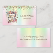 Moderne eslegante cupcake, Sweets, bakkerij hologr Visitekaartje (Voorkant / Achterkant)