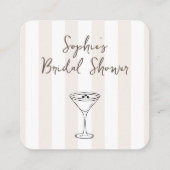 Moderne Espresso Martini Bruiloftsshower QR Code R Informatiekaartje (Achterkant)