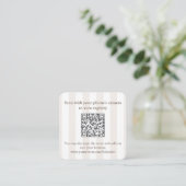 Moderne Espresso Martini Bruiloftsshower QR Code R Informatiekaartje (Staand voorkant)
