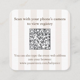 Moderne Espresso Martini Bruiloftsshower QR Code R Informatiekaartje