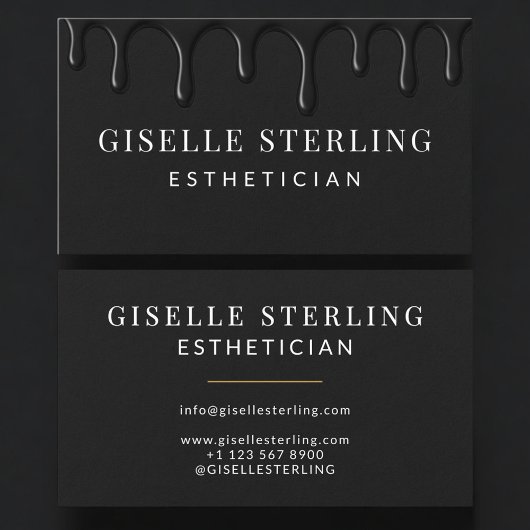 Moderne Estheetician Zwart Visitekaartje