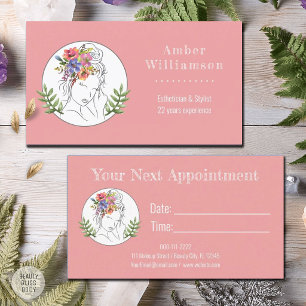 Moderne Estheetische Stylist Spa Elegante Vrouw Afsprakenkaartje