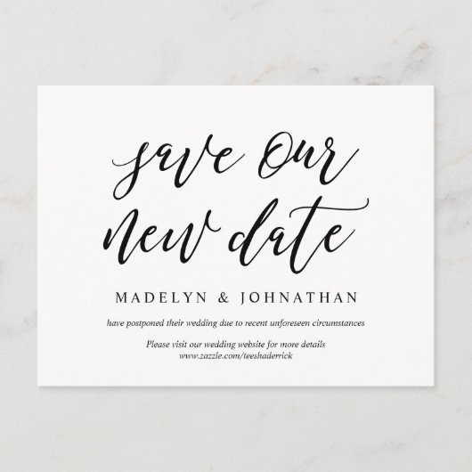 Moderne esthesie, bespaar onze nieuwe datum, uitst briefkaart (Voorkant)