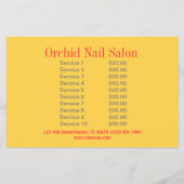 Moderne Esthetician SPA Nagelstudio Prijslijsten Flyer (Achterkant)