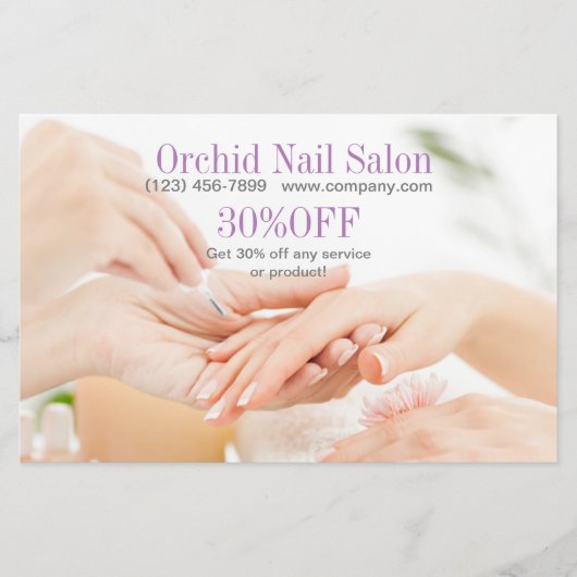 Moderne Esthetician SPA Nail Salon prijslijsten Flyer (Voorkant)