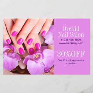 Moderne Esthetician SPA Nail Salon prijslijsten Flyer