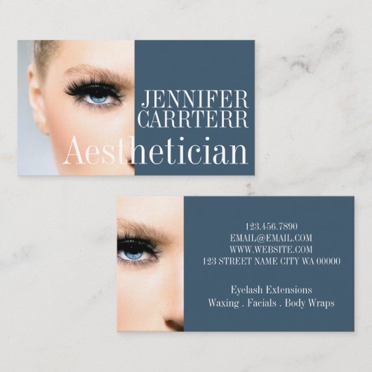 Moderne estheticiste Salon Spa Makeup Artiest Card Visitekaartje (Voorkant / Achterkant)
