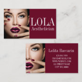 Moderne estheticiste Salon & Spa Makeup Artist Visitekaartje (Voorkant / Achterkant)
