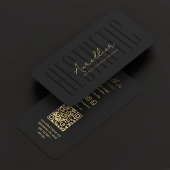 Moderne estheticus cosmetoloog zwart esthetisch visitekaartje