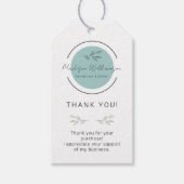 Moderne estheticus stylist spa klant dank u cadeaulabel (Voorkant)