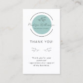 Moderne estheticus stylist spa klant dank u visitekaartje (Voorkant)