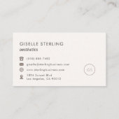 Moderne esthetiek Blush roze minimalistische luxe Visitekaartje (Achterkant)