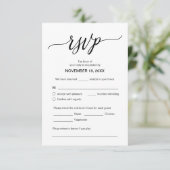 Moderne esthetiek, bruiloft diner RSVP, Reageren Informatiekaartje (Staand voorkant)