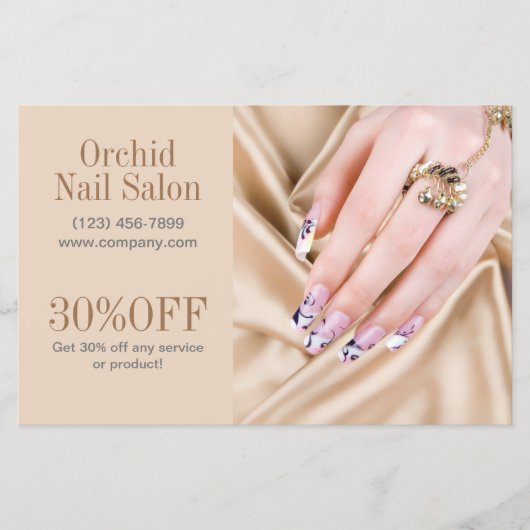 Moderne Esthetiek SPA Nagelsalon Prijzenlijsten Flyer (Voorkant)