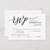 Moderne esthetiek, verjaardagsfeest RSVP, Reageer Informatiekaartje (Voorkant / Achterkant)