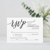 Moderne esthetiek, verjaardagsfeest RSVP, Reageer Informatiekaartje (Staand voorkant)