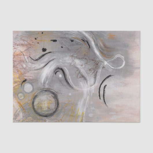 Moderne Esthetische Abstracte Decoupage Tissuepapi Tissuepapier (Voorkant)